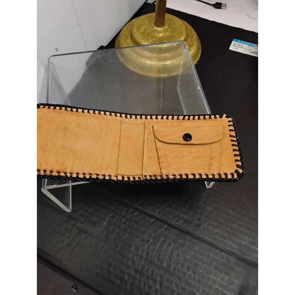 Handmade Bi- Fold Leather Vintage Men's Wallet - Brown